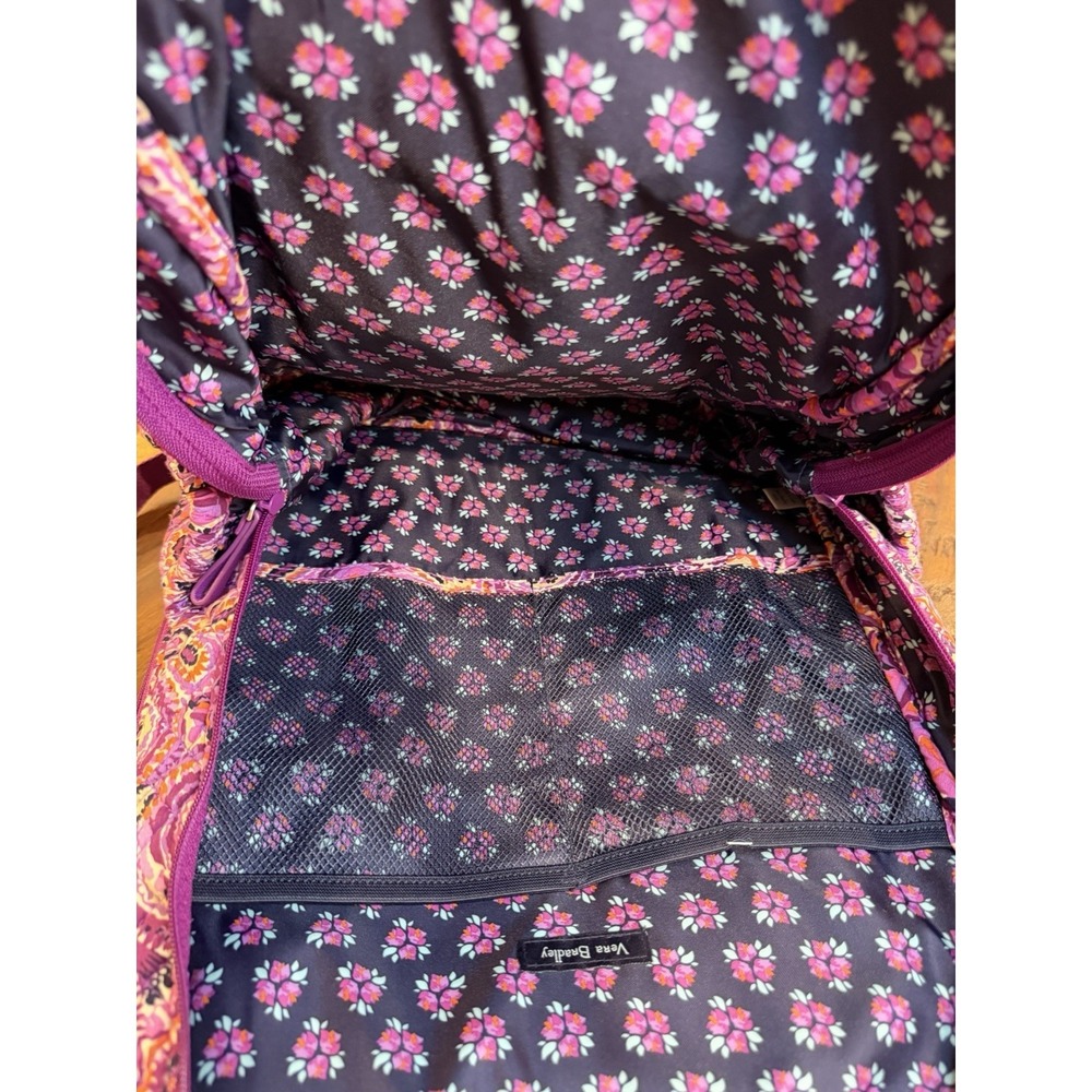 Vera Bradley Backpack Purple Paisley - Picture 3 of 8